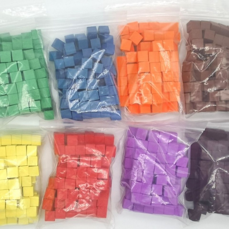 Board Game Vector - 100 buah/Lot 10mm kubus kayu warna-warni
