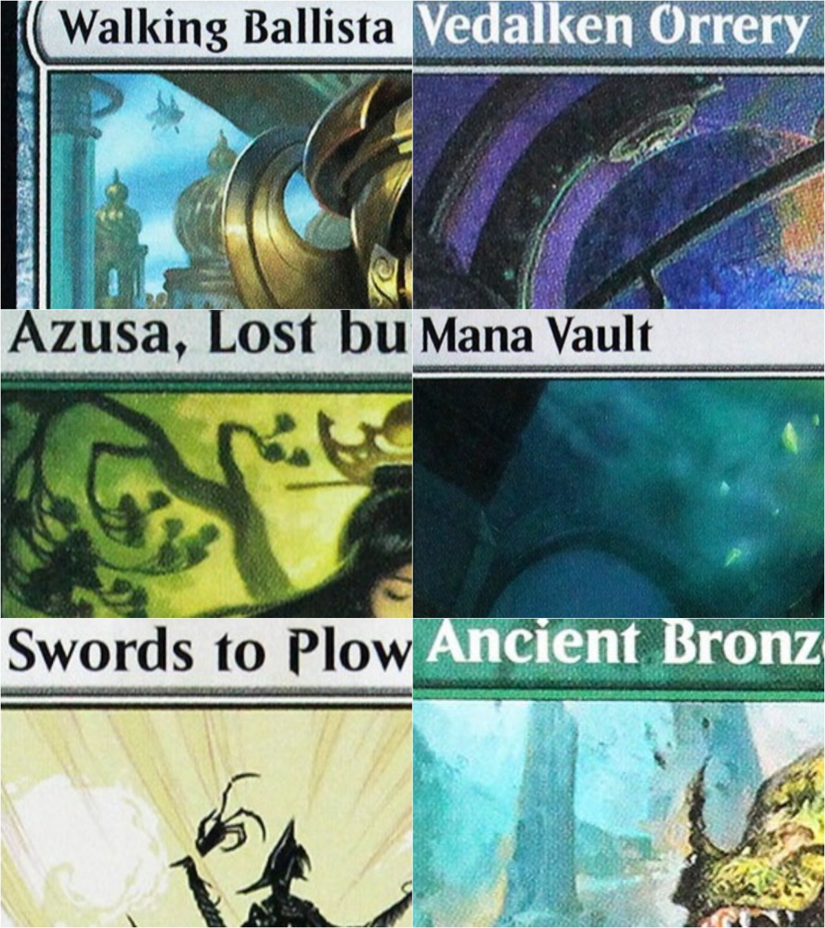 Board Game Vault - Holo [Mana Vault/Icetill Explorer/Barrowgoyf/Smothering Tithe] Kartu