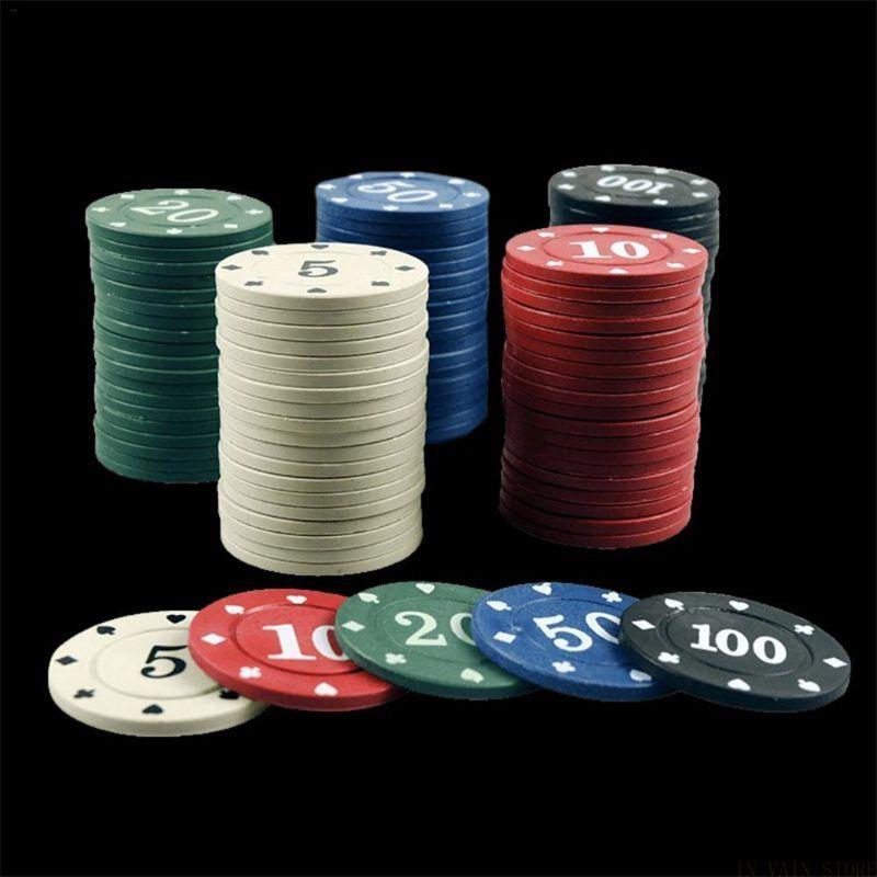 M5TC 100 Buah 5 Warna Chip Pla - Board Game Vault ulasan dan harga