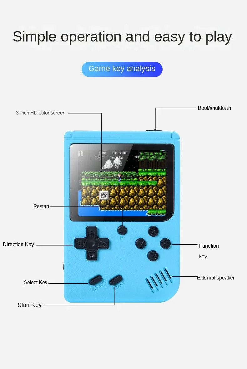 Konsol Retro Arcade LCD Warna  - Board Game Viral ulasan dan harga