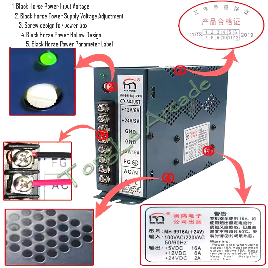 Bagian Arcade Jamma MH-16A(-5V - Board Game Viral ulasan dan harga